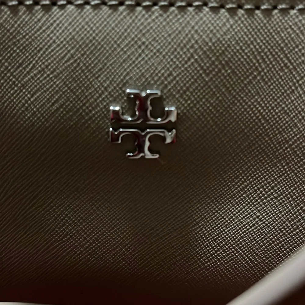Tory Burch Gray Saffiano Leather Tote